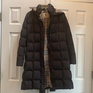 Burberry down coat 40 inches long